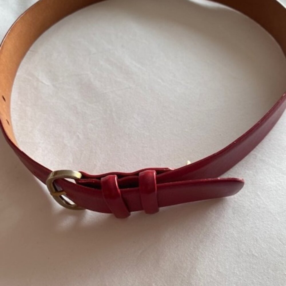 Tardini (Italy) Red Leather Belt
